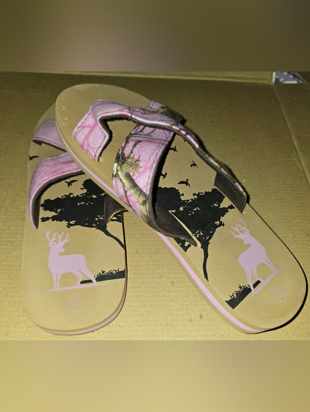 Pink Camo Sandals